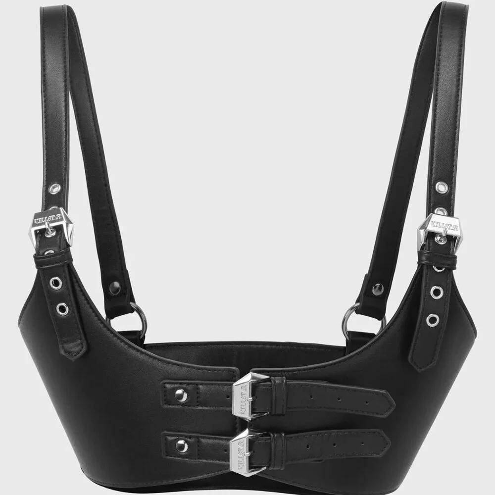 Killstar Ember Pit Black and Silver Underbust Harness - Picture 2 of 6